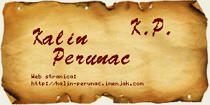 Kalin Perunac vizit kartica